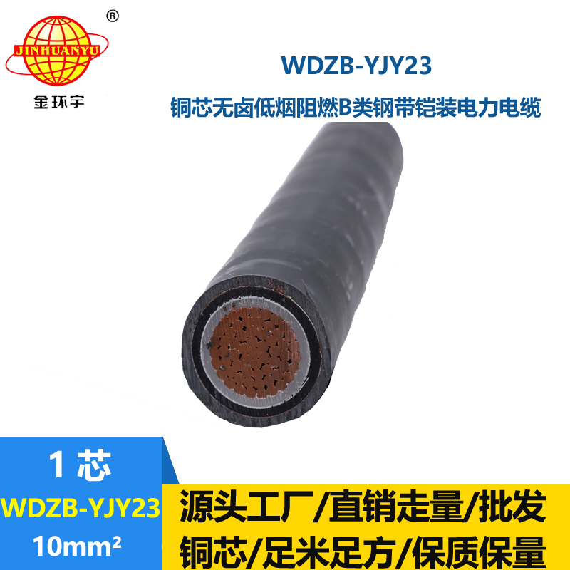 金环宇电线电缆WDZB-YJY23-10平方 低烟无卤阻燃b类电缆 铠装电缆
